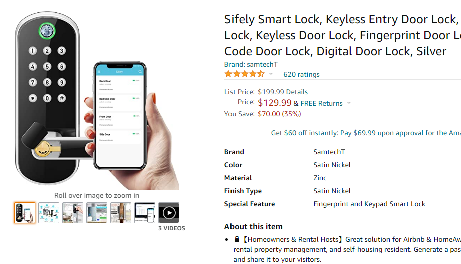 案件号：21-cv-6261,Smart Lock正在维权，被DIRECTION IP LAW律所代理，赶紧筛查！