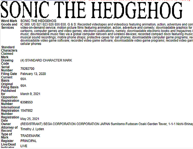 TME律所代理著名漫画造型SONIC THE HEDGEHOG刺猬索尼克维权，原告品牌方已提出延长限制禁令！