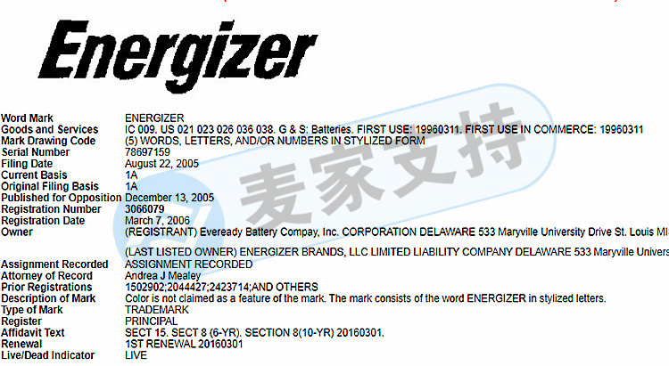 世界最大电池生产商之一Energizer 电池发案维权，代理律所Keith，TRO禁令已通过！