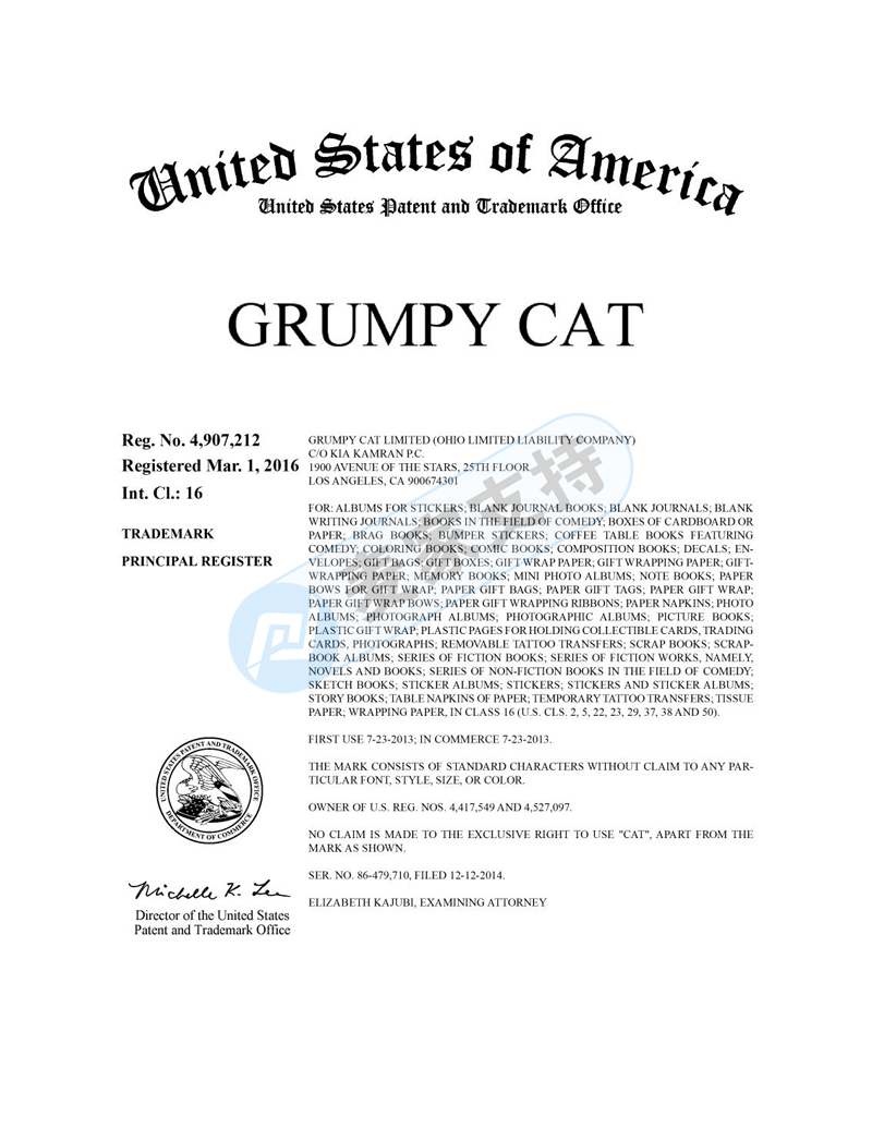 不爽猫 Grumpy Cat发案频繁，HSP律所代理品牌再次维权！
