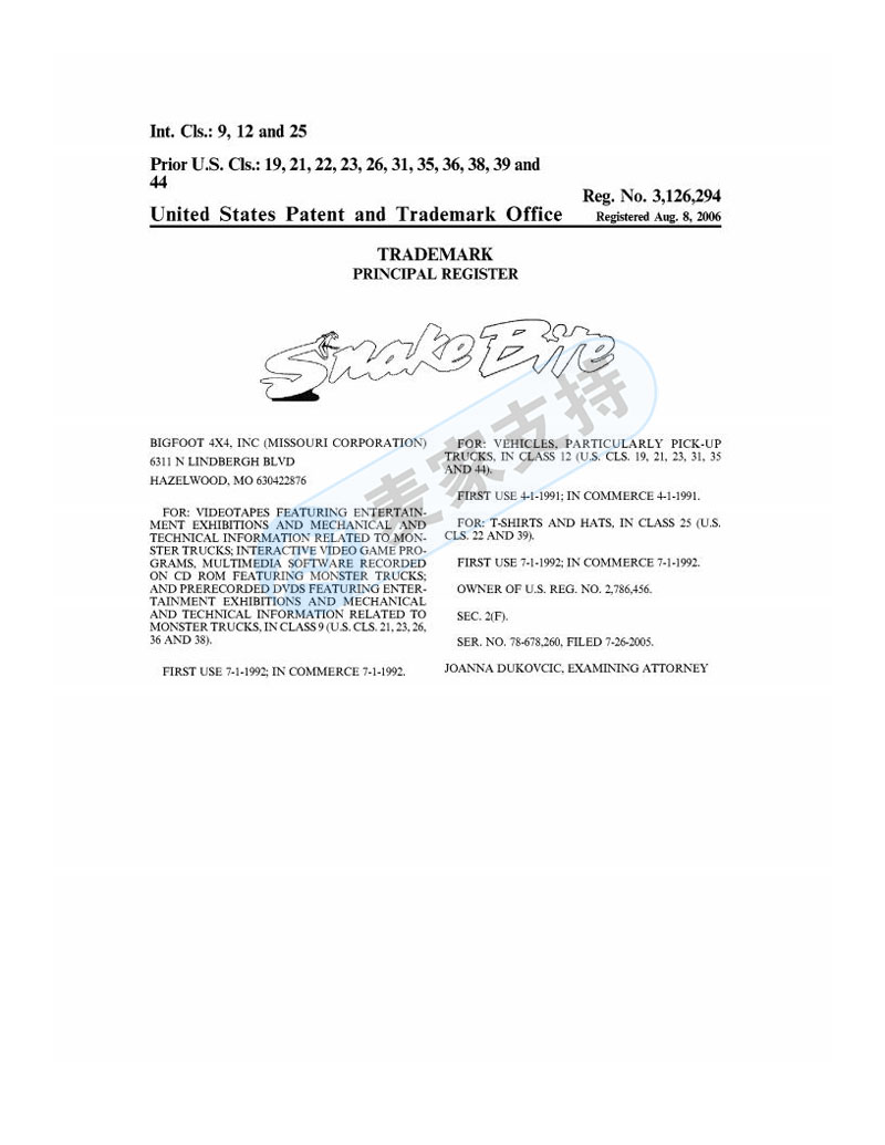 听劝！HSP律所代理Bigfoot大脚怪卡车商标维权从未暂停，跨境电商真不能卖