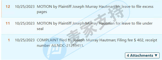 首尾呼应！Joseph Murray 继月初37张版权立案后，现新增20个新版权再维权