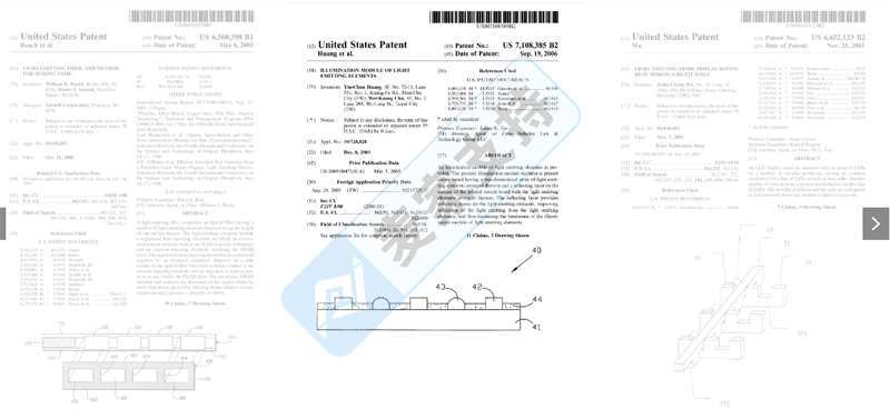 运用领域十分广泛的Illumafinity发光元件拥有多款专利，已TRO冻结，速查！