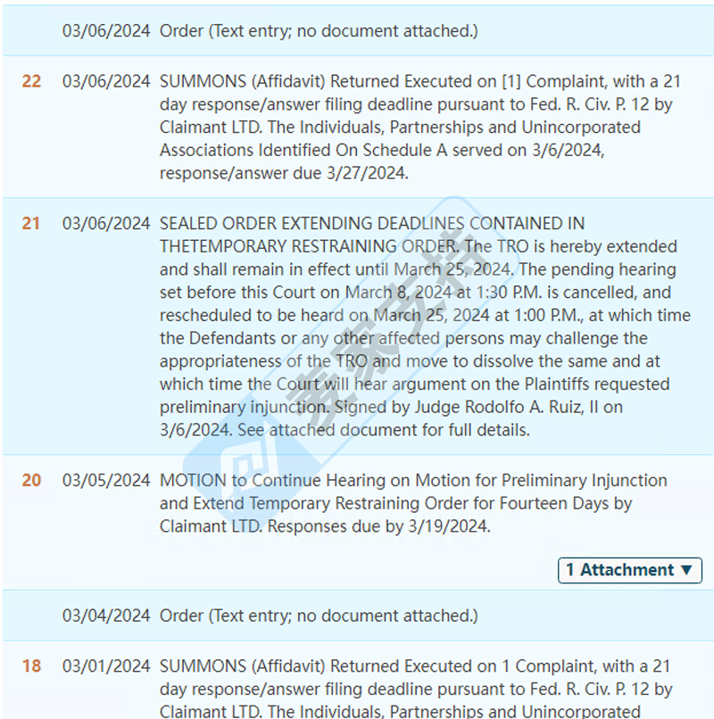 【附名单】SRIPLAW律所出手，73个跨境账户侵权G&S公司阴阳狼版权被冻结