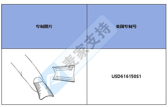 跨境侵权预警——独特的鸭脚形状指甲尖，美国外观专利侵权！