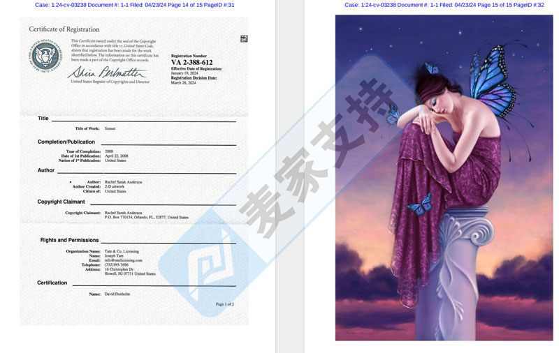 Keith的全新版权案掀起波澜——仙女版权画侵权风暴来袭，7张版权图已下传票！